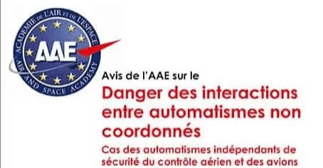 Avis AAE :  "Danger des interactions entre automatismes non coordonnés"